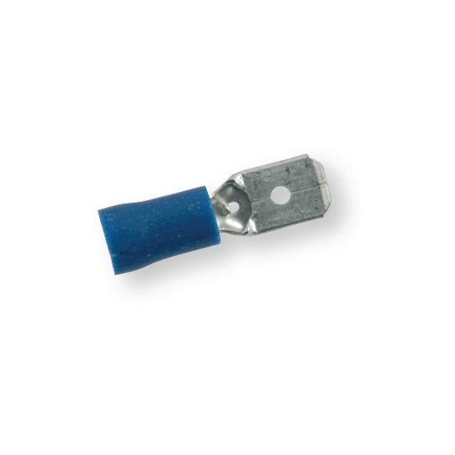 Isolierter Flachstecker blau